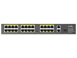Cudy 24 Port Fast Ethernet PoE 290W 2 Gigabit 1SFP Switch | FS1026PS1