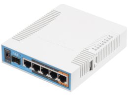 MikroTik hAP ac Dual Band 5 Port Gigabit 1SFP WiFi Router | RB962UiGS-5HacT2HnT