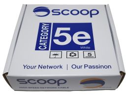Scoop 100m Box Cat5e CCA White UTP Cable