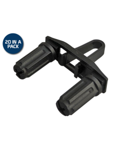 Rackstuds Duo 2.2mm/3.2mm 20 Pack Black | RSLDUO-1RUB20-S2/40