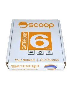 Scoop 100m Box Cat6 CCA White UTP Cable